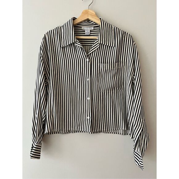 Vintage Silk Stripped Blouse - Picture 1 of 5